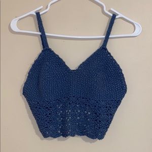 Hollister crochet crop top